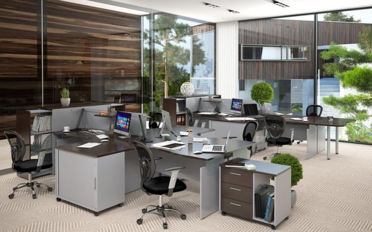 Стол письменный ОФФИКС-НЕВ ОСТ 127 Дуб Юкон Модерн Металлик / OFFIX-NEW OST_1
