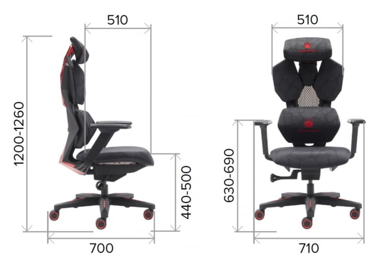 Кресло геймерское Everprof Tiger Экокожа Красный_18