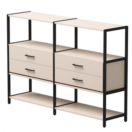 Набор стеллажных систем Everprof EVO №2 Кашемир Черный_0