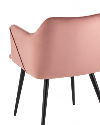 Стул с подлокотниками Джоэл велюр Пыльно-розовый_6