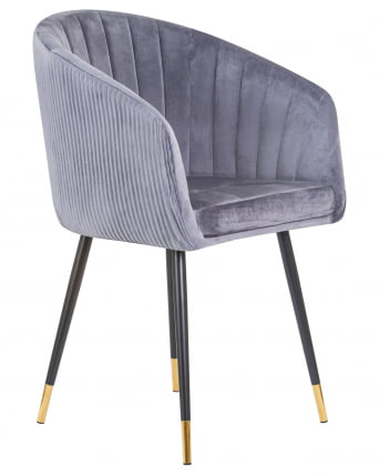 Стул обеденный DOBRIN MARY Серый велюр 1922-19_1