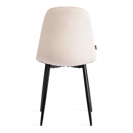 Стул BREEZE (mod. JSC-58) Велюр/металл , 44 х 53 х 86 см, beige (бежевый) HLR2 / черный_3