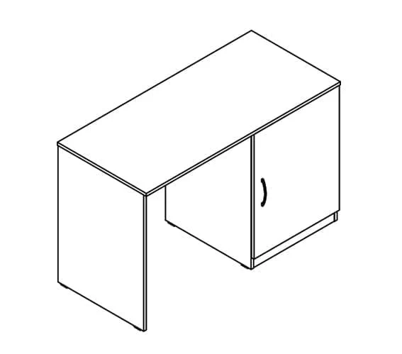 Стол с тумбой под холодильник правый KTFD 1255 R Дуб сонома светлый_2