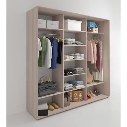 Шкаф-купе 3-х дверный Акцент-Вера ДС 2100х600 Ясень шимо светлый_1