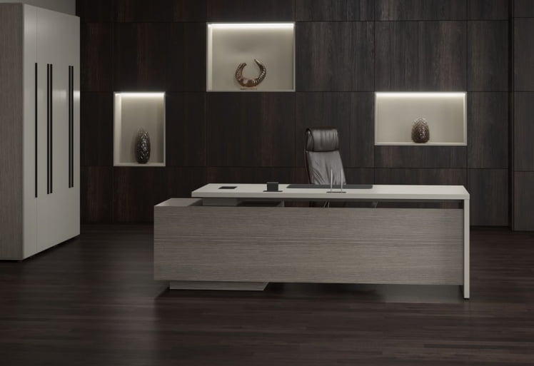 Кабинет руководителя VELION №2 Аметист Дуб Сильвер_0