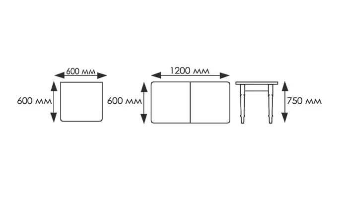 Стол обеденный Ломберный ЛДСП Ноги белые ЛДСП дуб выбеленный_4