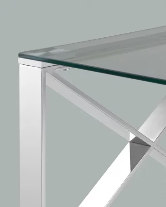 Журнальный стол КРОСС 120x60 Серебро_5