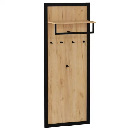 Вешалка с банкеткой Техно ЛД 02 Дуб Золотой Черный_4