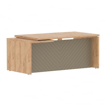 Стол руководителя правый Torr LUX TLCT 189 R Дуб Бофорд Капучино_0