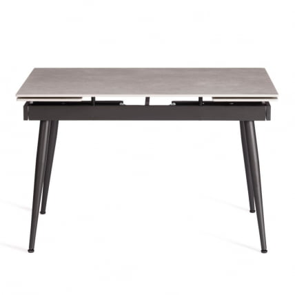 Стол обеденный Lord Grey/Лорд Грей столешница керамика (матовая) /опоры металл, светло-серый/черный, (120+30+30)x80x75 см_8