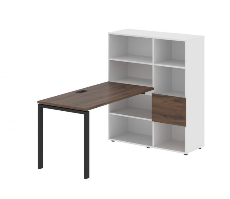 Рабочая станция EDIS EURST 1113 Дуб Денвер темный Черный Белый_0