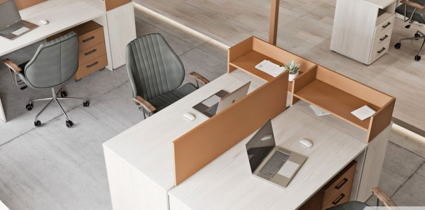 Комплект офисной мебели LEMO №7 Сосна Скандинавия Карамель нюд_5