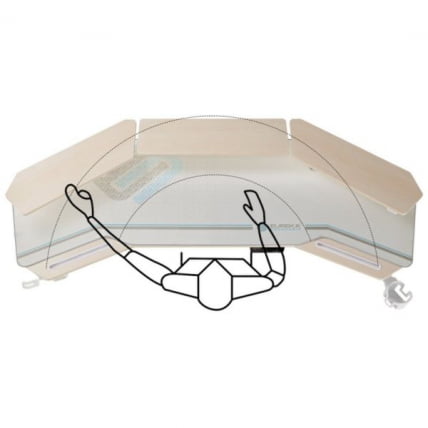 Стол для компьютера (для геймеров) с подставкой под клавиатуру и электрической регулировкой по высоте Eureka ERK-ED71-MW_3