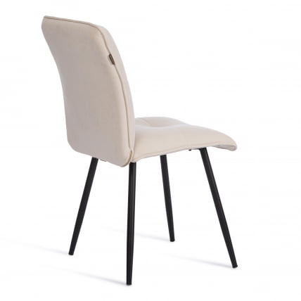 Стул обеденный Sweet флок , 46х55х88, молочный/черный, 4_2
