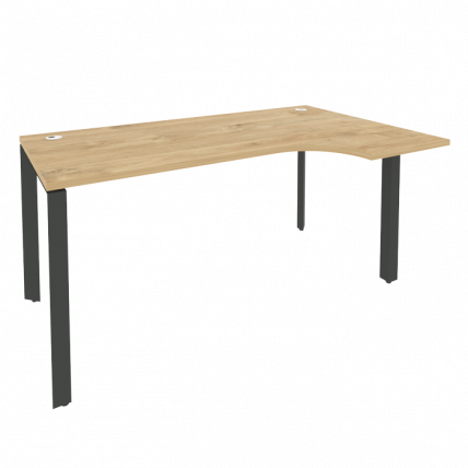 Стол эргономичный правый на П-образном м/к ONIX O.MP-SA-1R Тиквуд Светлый/Антрацит_0