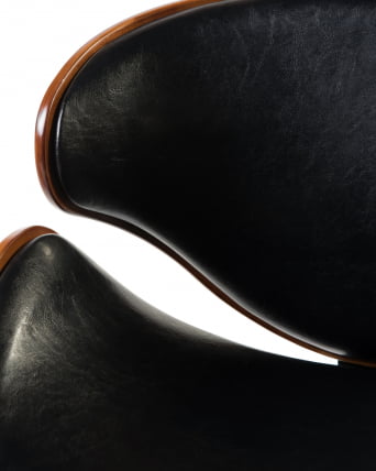 Стул барный ДОБРИН КАРТЕР БЛАCК (коричевый орех дерево (БВВ), черный ПУ) / DOBRIN KARTER BLACK (BWW), PU)_4