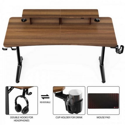 Стол для компьютера (для геймеров) EUREKA GIP 60, Walnut EUREKA GIP 60 Walnut_1