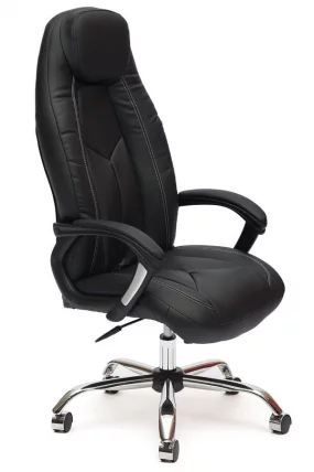 Кресло руководителя BOSS хром Черный_0