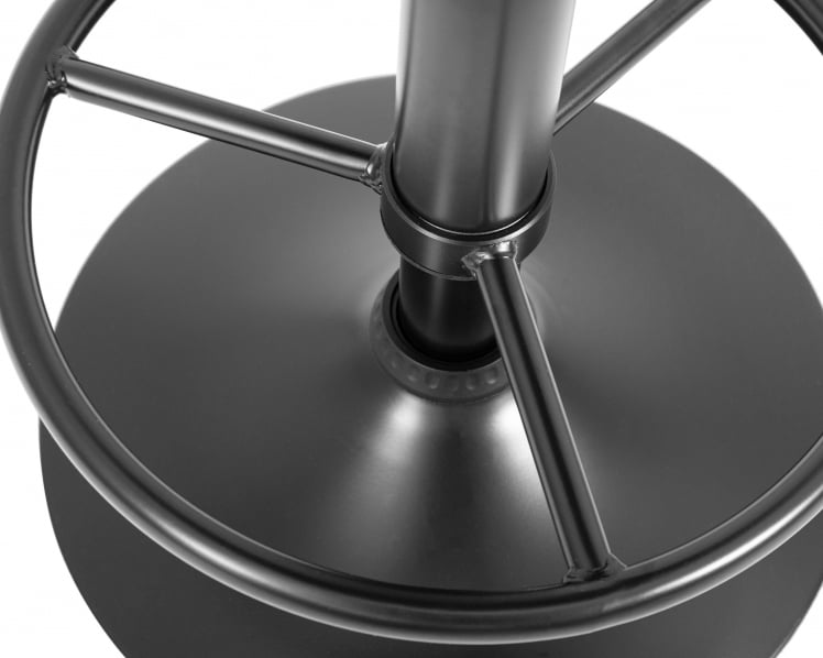 Табурет барный DOBRIN BRUNO BLACK (синий велюр (MJ9-117))_1