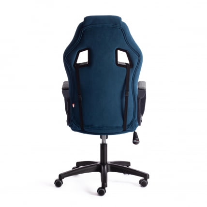 Кресло DRIVER (22) флок/ткань, синий/серый, 32/TW-12_3