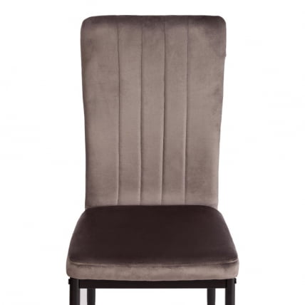 Стул VERTER (mod. 37-1) металл, вельвет, 47,8 х 41,5 х 97 см, Dark grey (темно-серый) HLR24 / черный_5