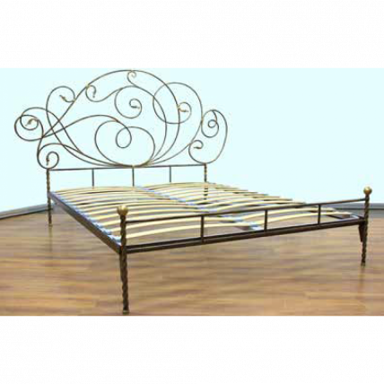 Кровать Стюарт кованая шоколад_0