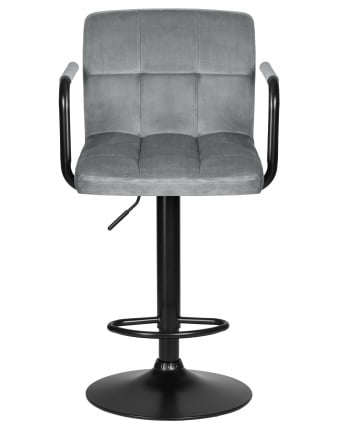 Стул барный DOBRIN KRUGER ARM BLACK (серый велюр (MJ9-75))_5