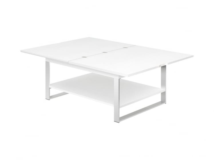 Журнальный стол-трансформер Агат-36 Белый шпон_1