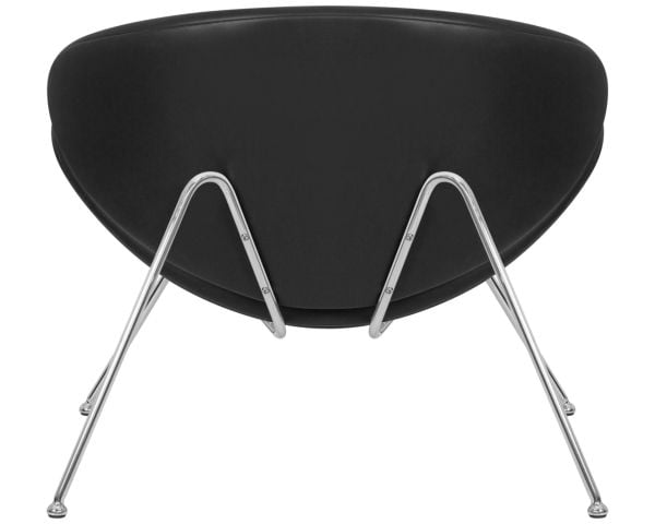 Кресло дизайнерское ДОБРИН ЕМИЛЙ (черный винил ЙП16, хромированная сталь) 2 шт / DOBRIN EMILY YP16,_6