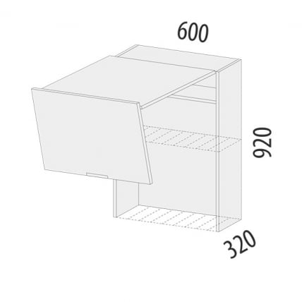 Шкаф-сушка кухонный (с системой плавного закрывания) Бостон 104.41_1