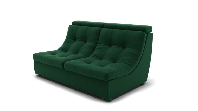Диван Монако-1 (ЗР) Цвет фасада: Зеленый; Тип: Прямой; Материал фасада: Металл/Велюр_0