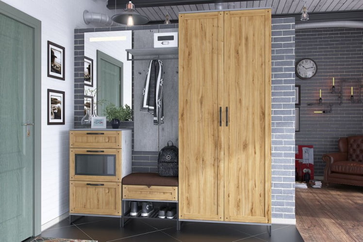 Вешалка настенная Сидней ЛД 672.080 М Метрополитан Грей_1