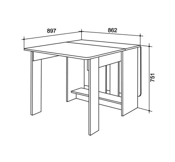 Стол-книжка ПВХ Ясень Шимо темный_2