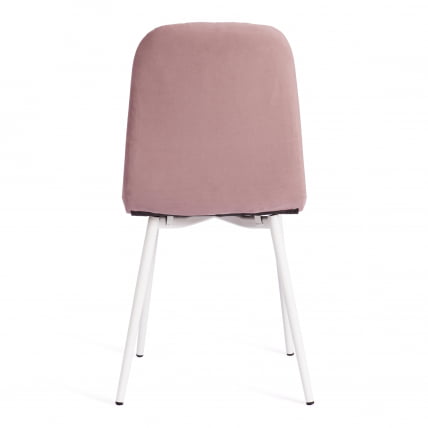 Стул ARC Велюр/металл , 46 х 52 х 88 см, пыльно-розовый/белый_3