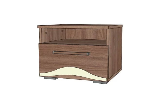 Тумба прикроватная Верона 01 Ясень шимо_0