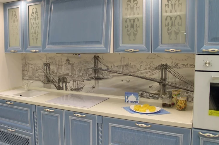 Глянцевый фартук (КОМПОЗИТ) KM 48_8