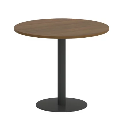 Стол журнальный круглый HOME OFFICE VR.SP-5-90.1 Орех Гварнери/Антрацит металл_0