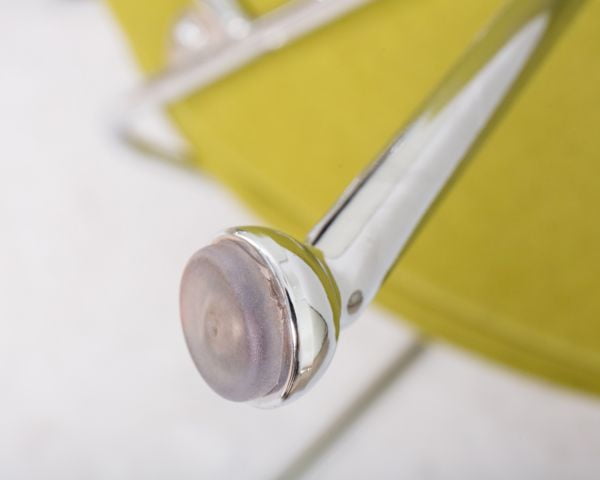 Кресло дизайнерское ДОБРИН ЕМИЛЙ (светло-зеленая ткань АФ3, хромированная сталь) 2 шт / DOBRIN EMILY AF3,_9