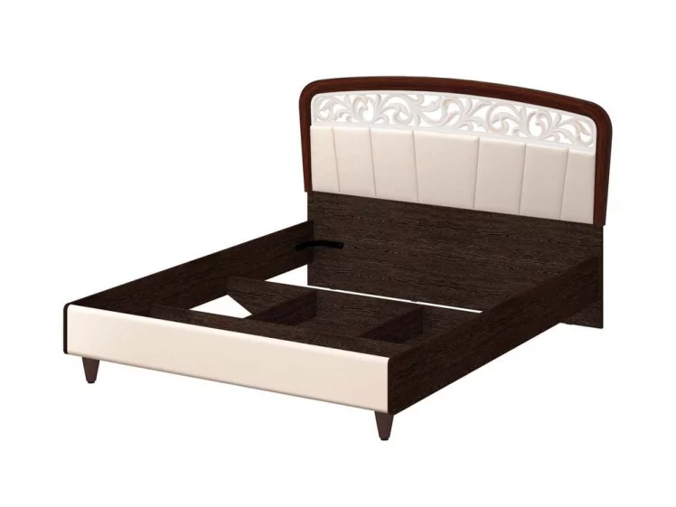 Кровать 160*200 Катрин 92.01 Дуб венге Белый песок Санчо крем_0