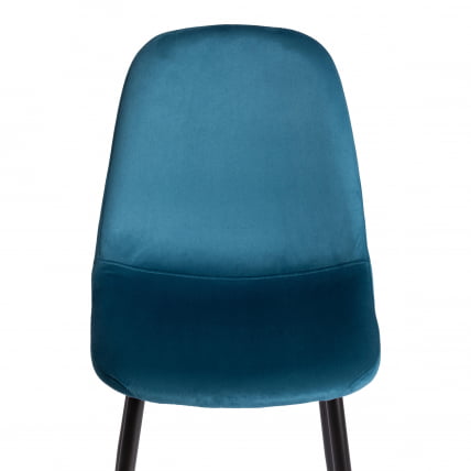 Стул BREEZE (mod. 4724) Велюр/металл , 44 х 53 х 87 см, Dark turquoise (темно-бирюзовый) HLR62 / черный_6