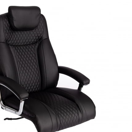 Кресло офисное Trust (max) кож/зам, черный/черный стеганный/черный, 36-6/36-6/36-6/06_10