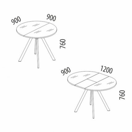 Обеденный стол Орфей 51 (01) Мрамор белый-Серый_4