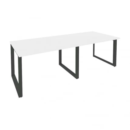 Стол переговорный (2 столешницы) ONIX O.MO-PRG-2.2 Белый Бриллиант/Антрацит_0