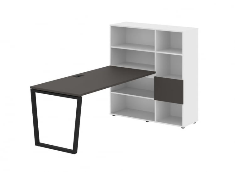 Рабочая станция EDIS EVRST 1217 Мокко Черный Белый_0