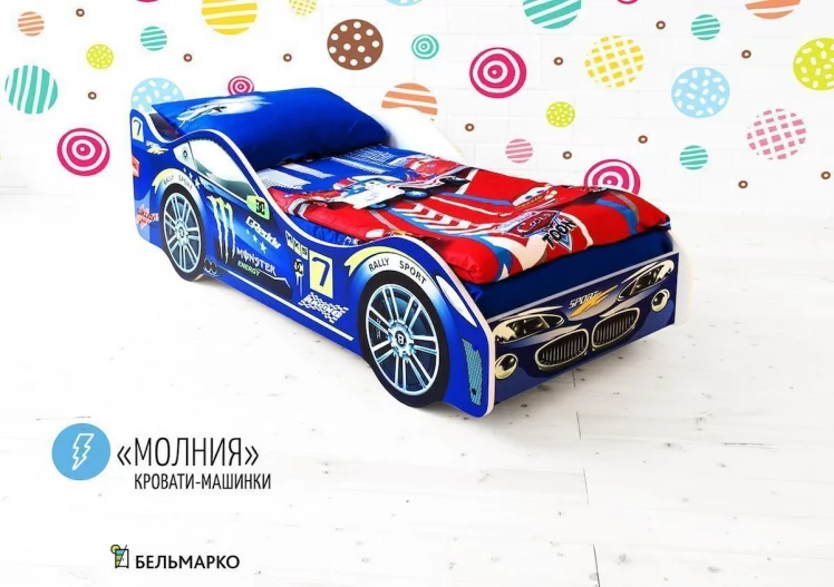 Кровать-машинка Молния_0