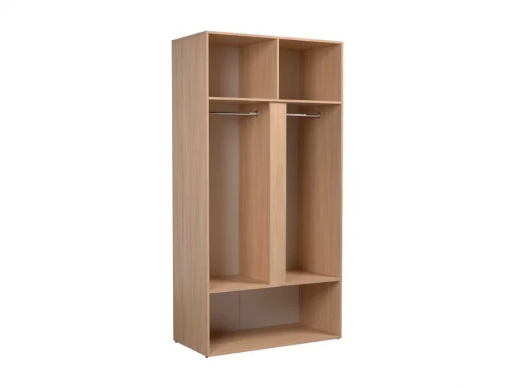 Шкаф двустворчатый с ящиком Палермо Ясень шимо светлый Белый_1