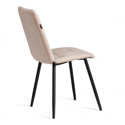 Стул обеденный Asti велюр, молочный/черный, (Porsche 2)_2