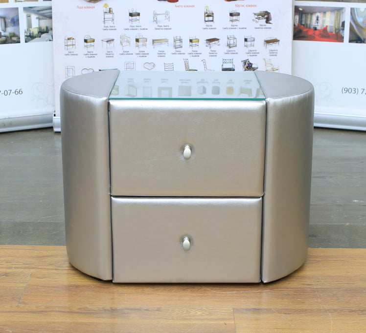 Тумба Капри серебро_0