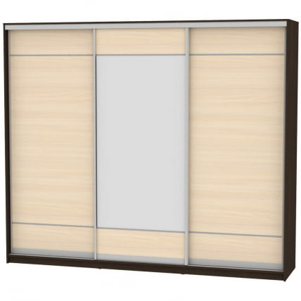 Шкаф-купе B-220х270х60-1(Венге-ДМ-D7D8D7)_0