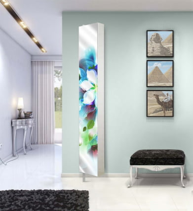 Поворотный зеркальный шкаф Лупо Шелф Арт Беленый дуб_2